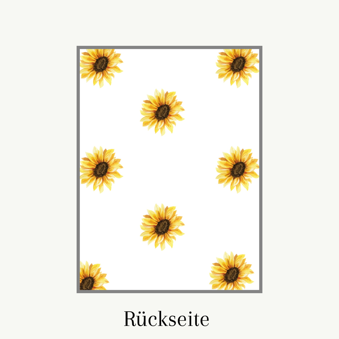 U-Heft Hülle Sonnenblumen