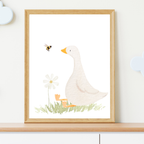 Poster-Set „Gans & Gänseblümchen“ – 3-teilig für das Kinderzimmer