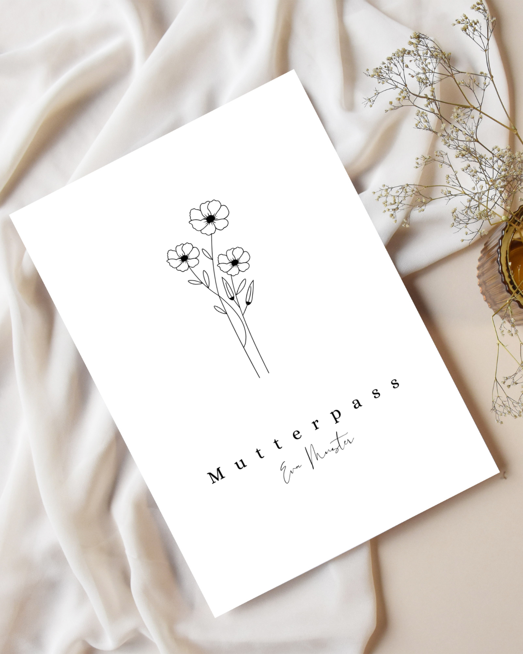 Mutterpasshülle Blumen