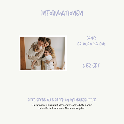 Fotomagnete im 6er-Set – ohne Personalisierung