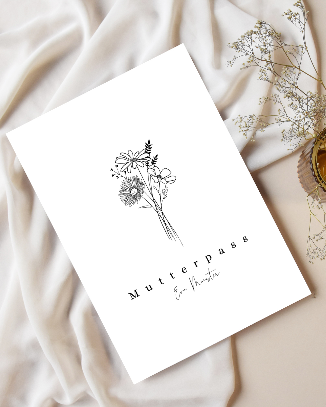 Mutterpasshülle Blumen 3