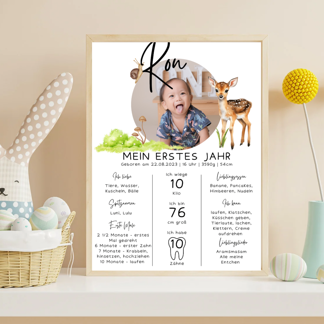 Geburtstagsposter Reh