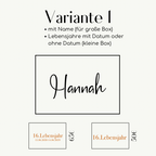 Aufkleber für Fotoboxen mit Name