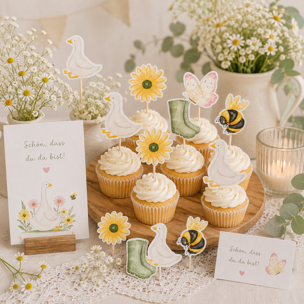 Cake Topper & Muffinstecker „Gans“