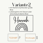 Aufkleber für Fotoboxen mit Name und Motiv