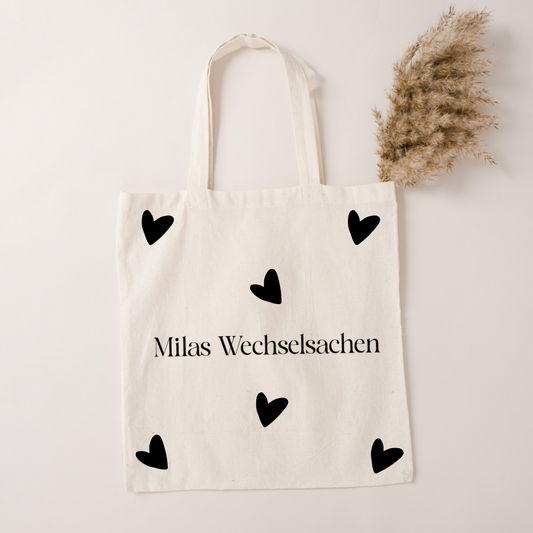 Totenbag Wechselsachen Herzen | Kindergarten | Wechselsachen Tasche