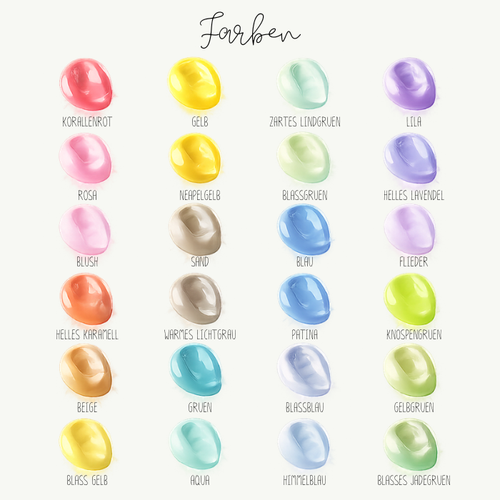 Bubble Letters | Türdekoration Kinderzimmer