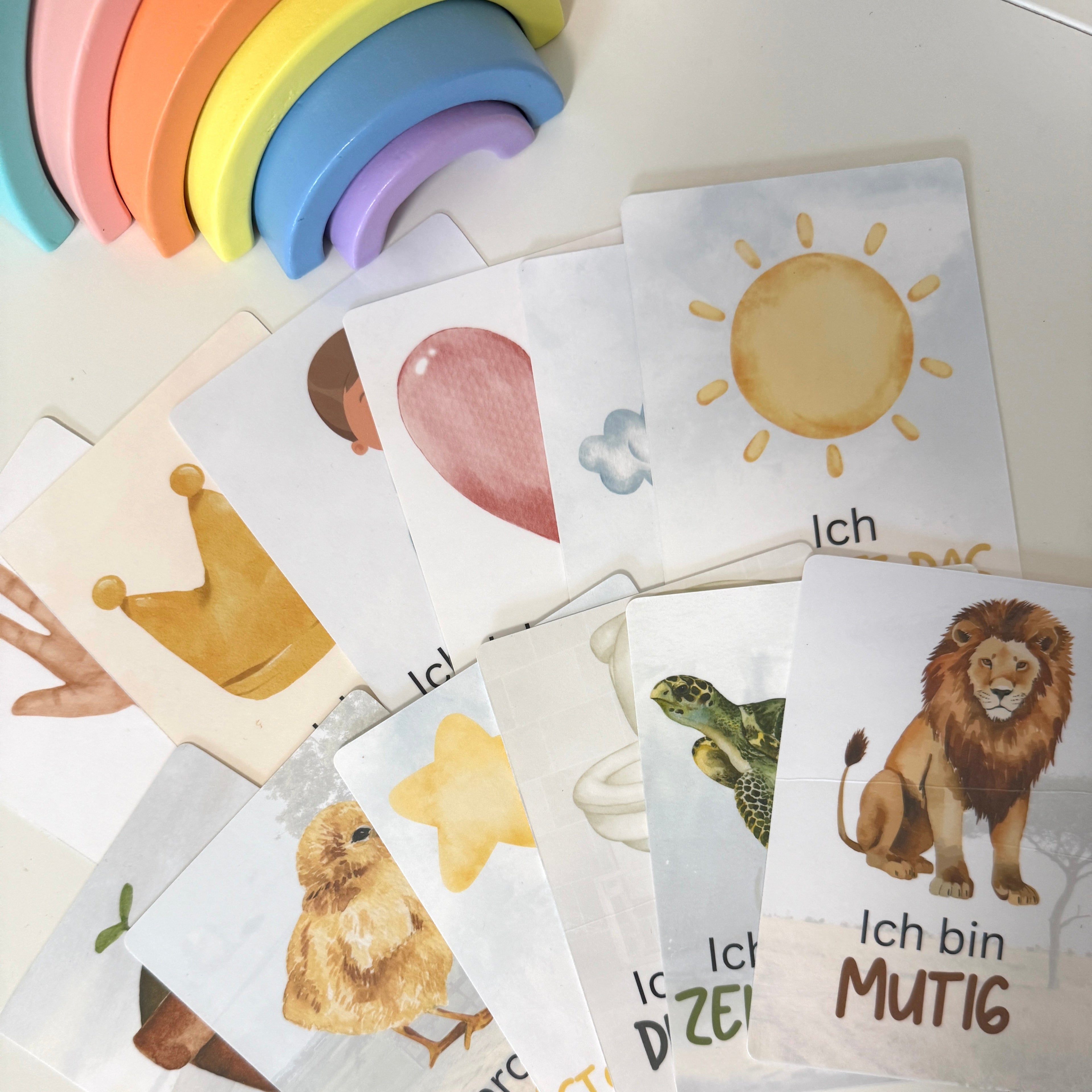 Affirmationskarten Trocken werden | DIN A6 | mit Symbolen | Spielerische Unterstützung beim Sauberwerden ab 2 Jahren
