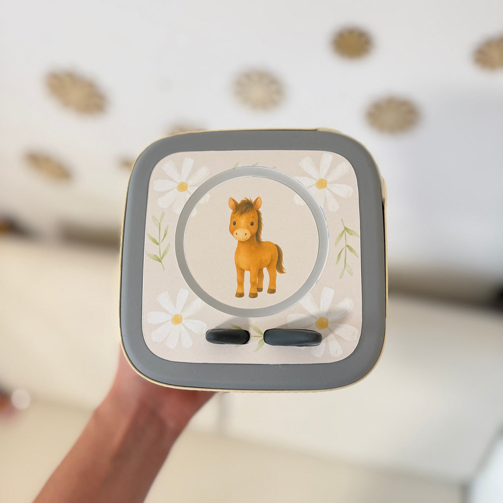 Schutzfolie Toniebox 2 Pferd mit Blumen