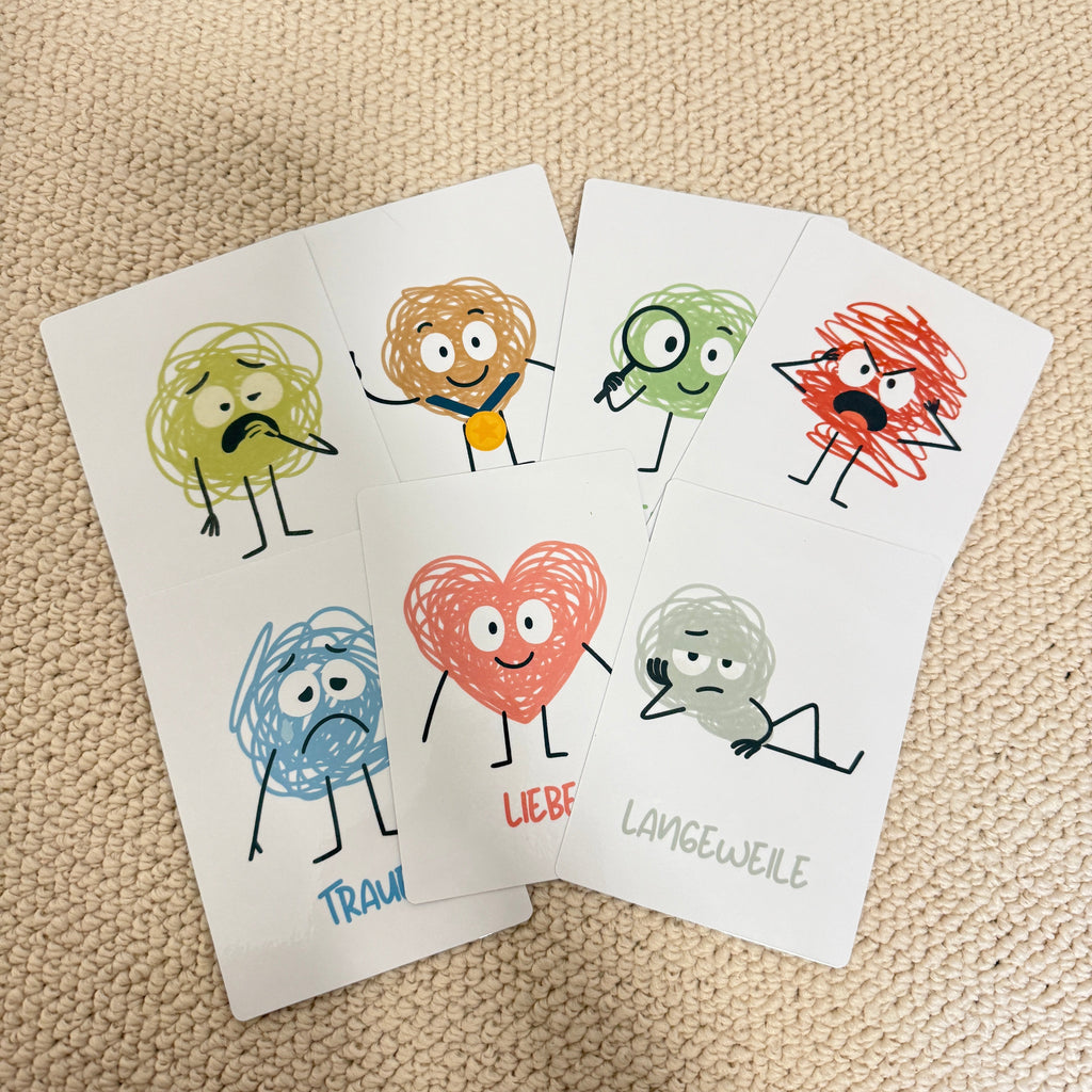 Gefühlskarten für Kinder – 20 Emotionen im Kritzelstil | Emotionen lernen & benennen