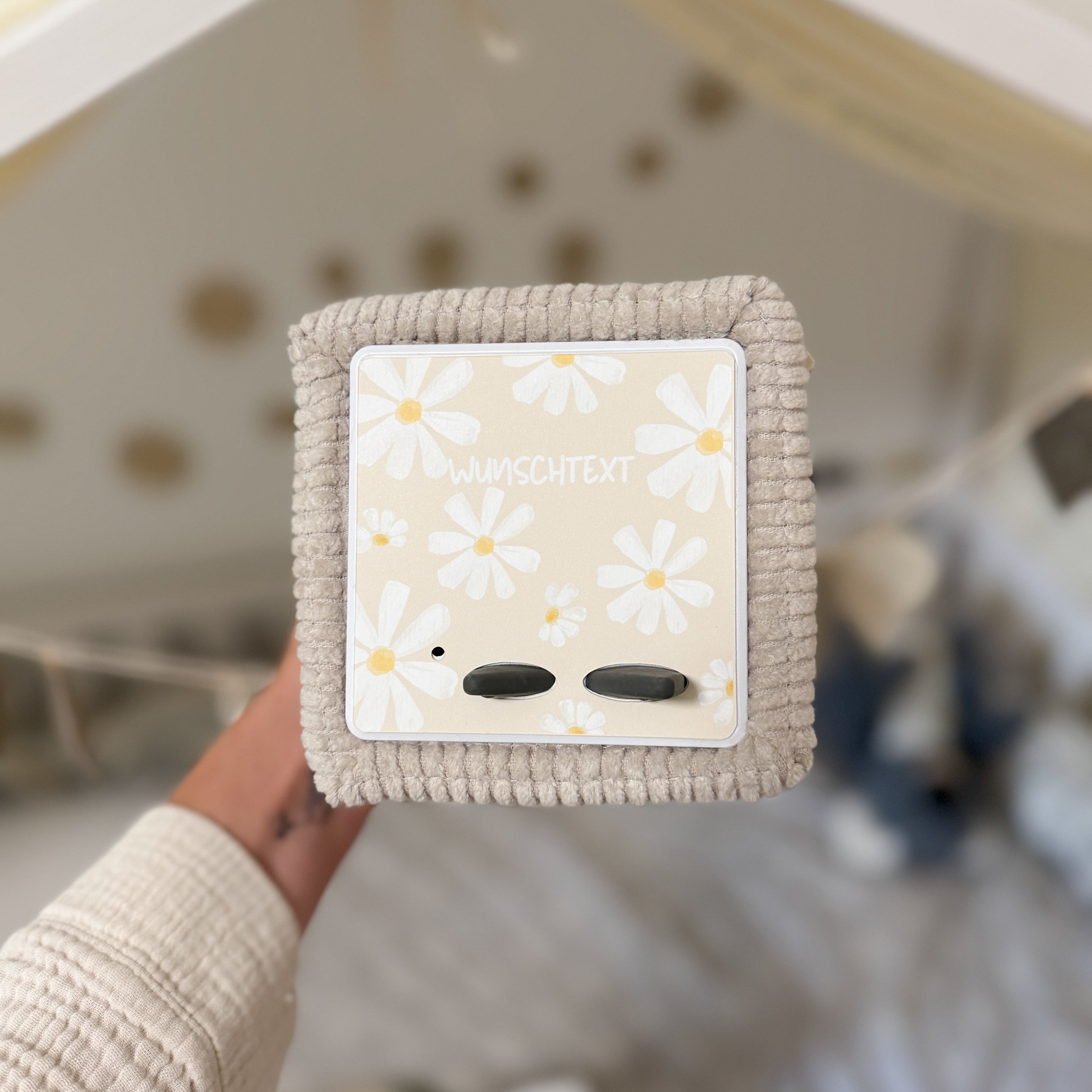 Toniebox Schutzfolie- Gänseblümchen beige