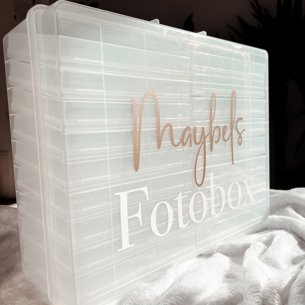Fotobox mit Name und Schriftzug
