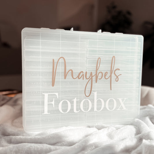 Fotobox mit Name und Schriftzug