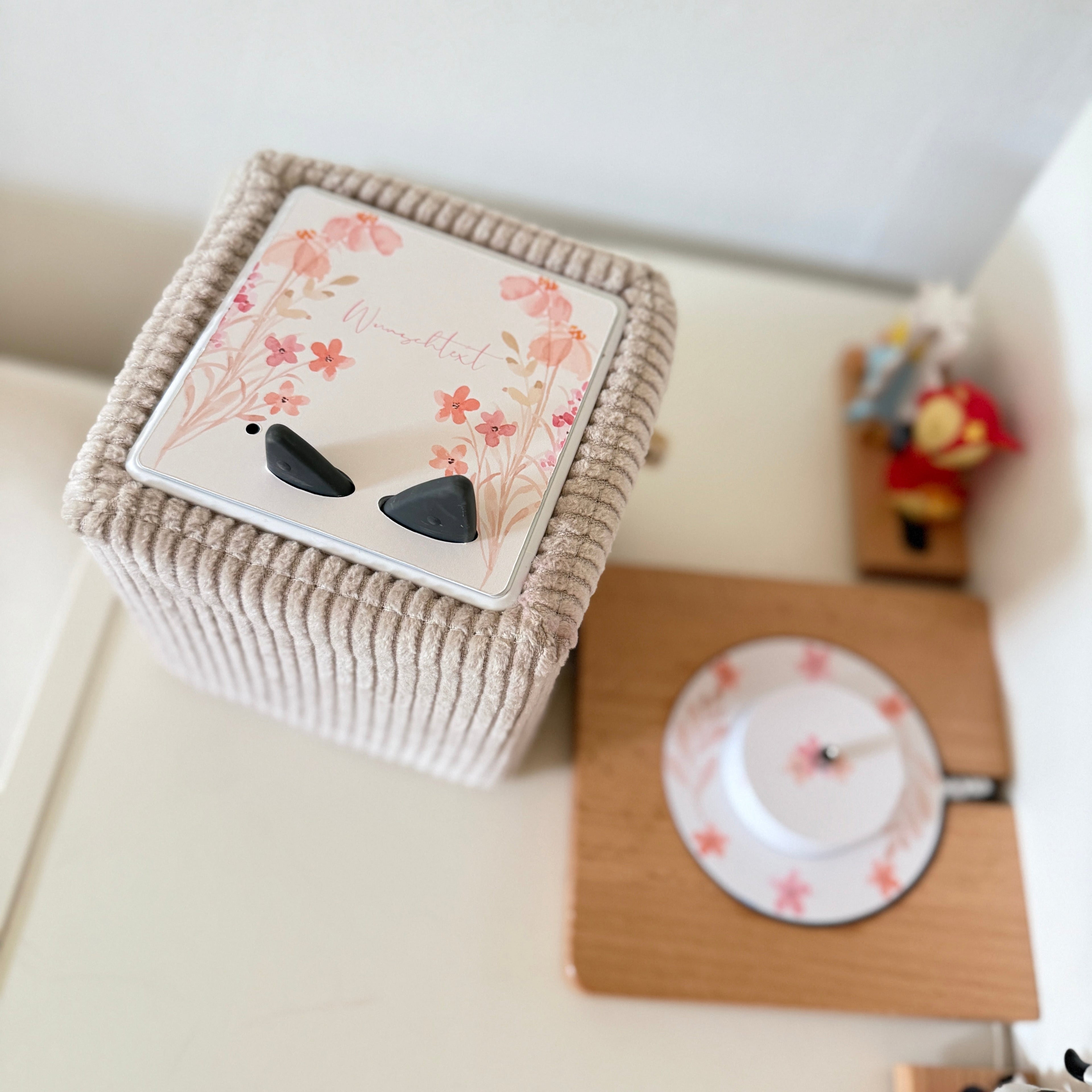 Toniebox Schutzfolie- pinke Blumen