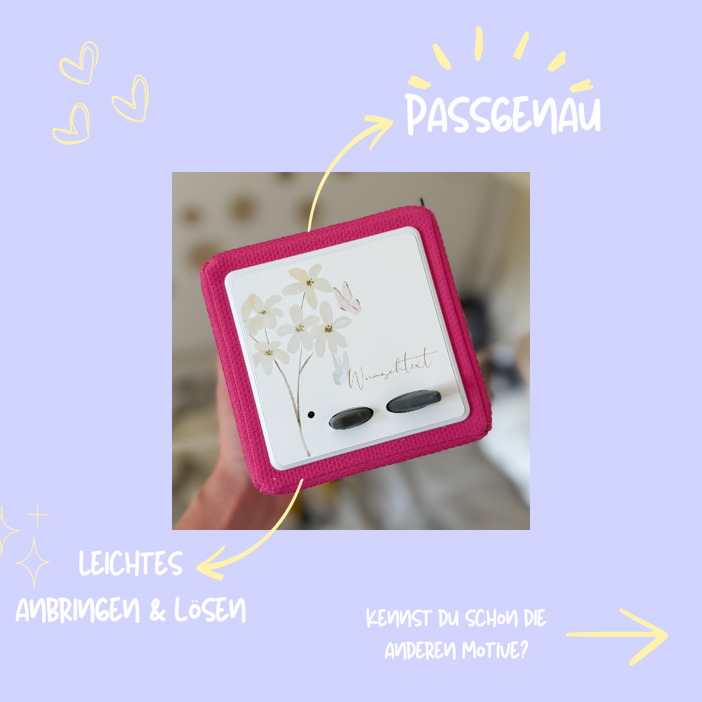 Toniebox 1 Schutzfolie Blumenkranz Pink