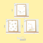 Poster-Set „Gans & Gänseblümchen“ – 3-teilig für das Kinderzimmer