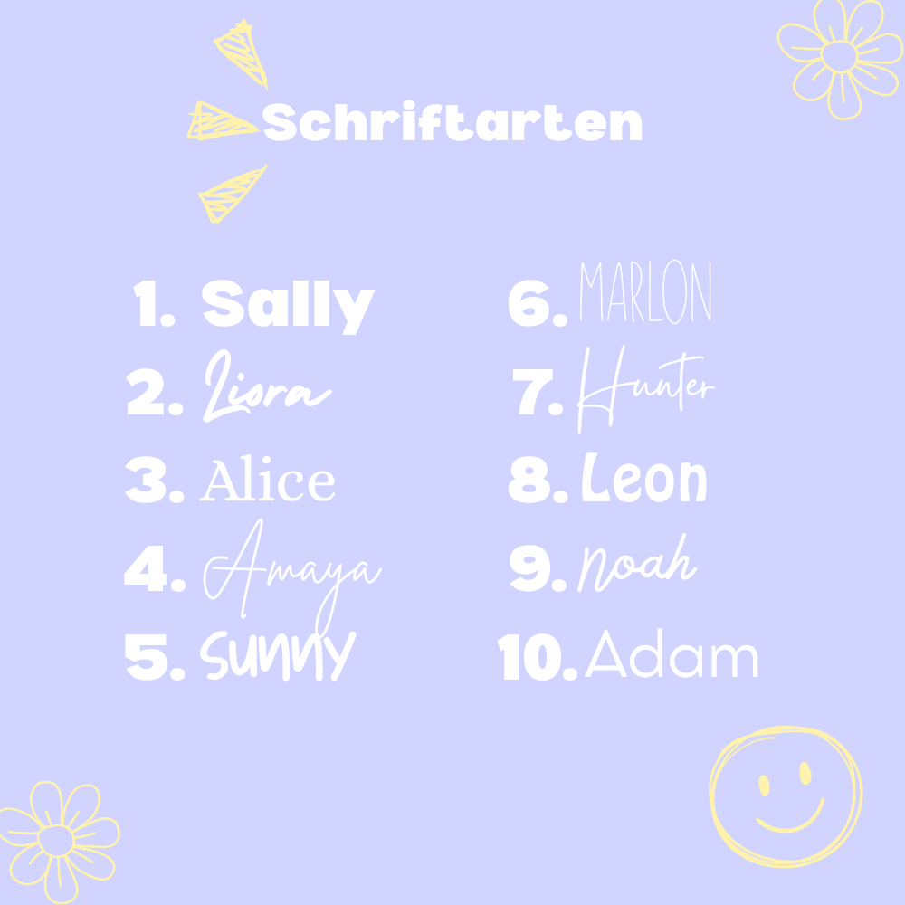 Geburtsposter mit Blume personalisiert – Name & Geburtsdaten – Kinderzimmer Poster – Geschenk zur Geburt A4/A3 – Margerite Illustration