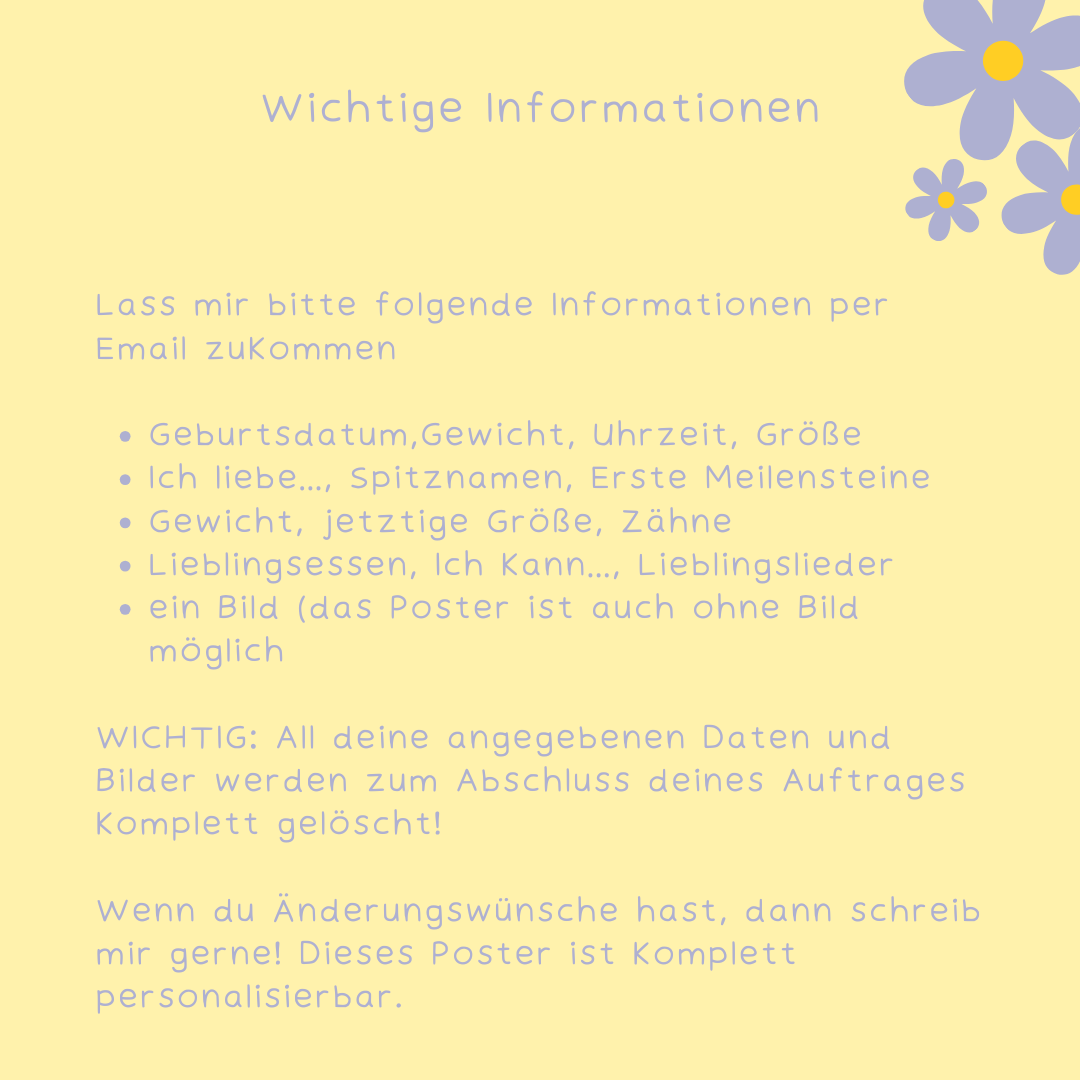 Geburtstagsposter Giraffe