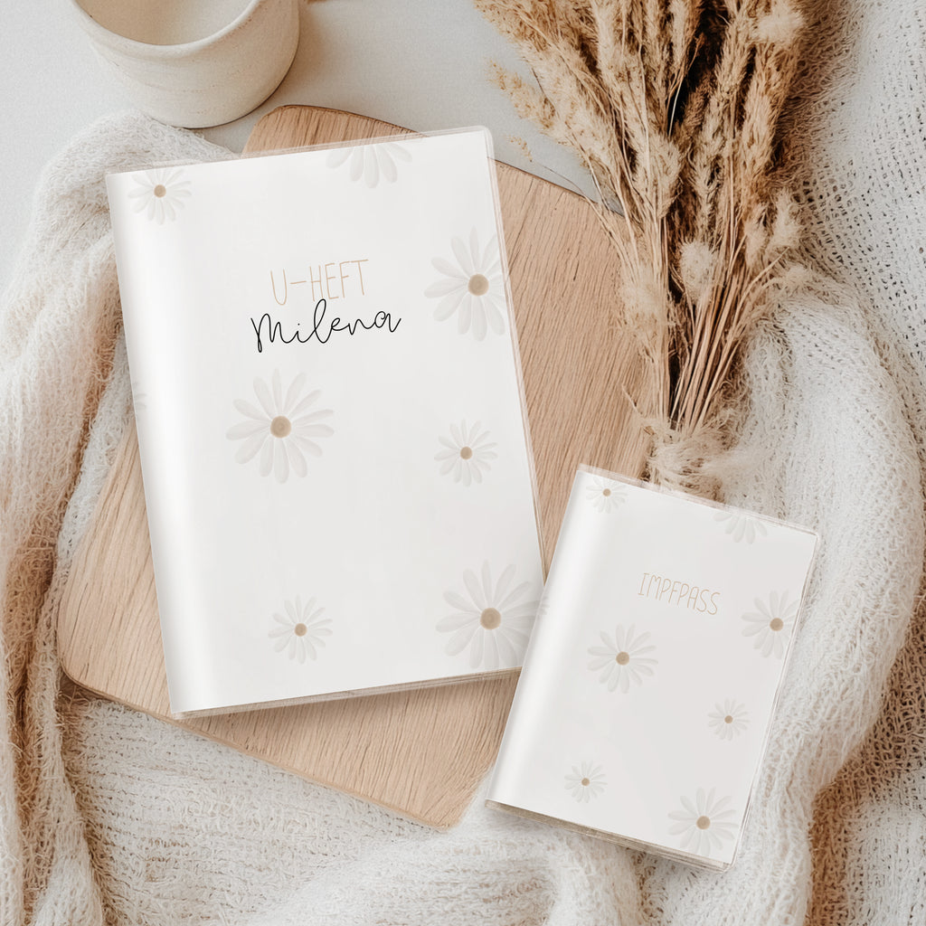 U-Heft Hülle und Impfpasshülle Gänseblümchen