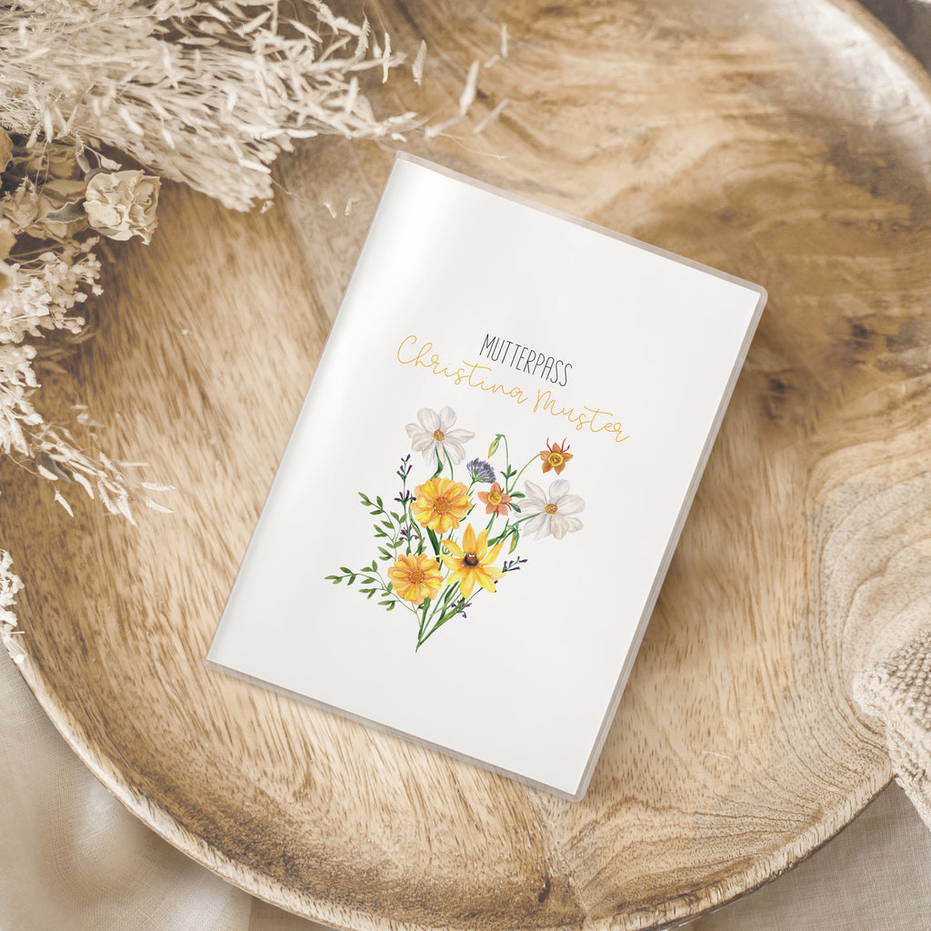 Mutterpasshülle Blumenstrauß | Geschenk zur Schwangerschaft