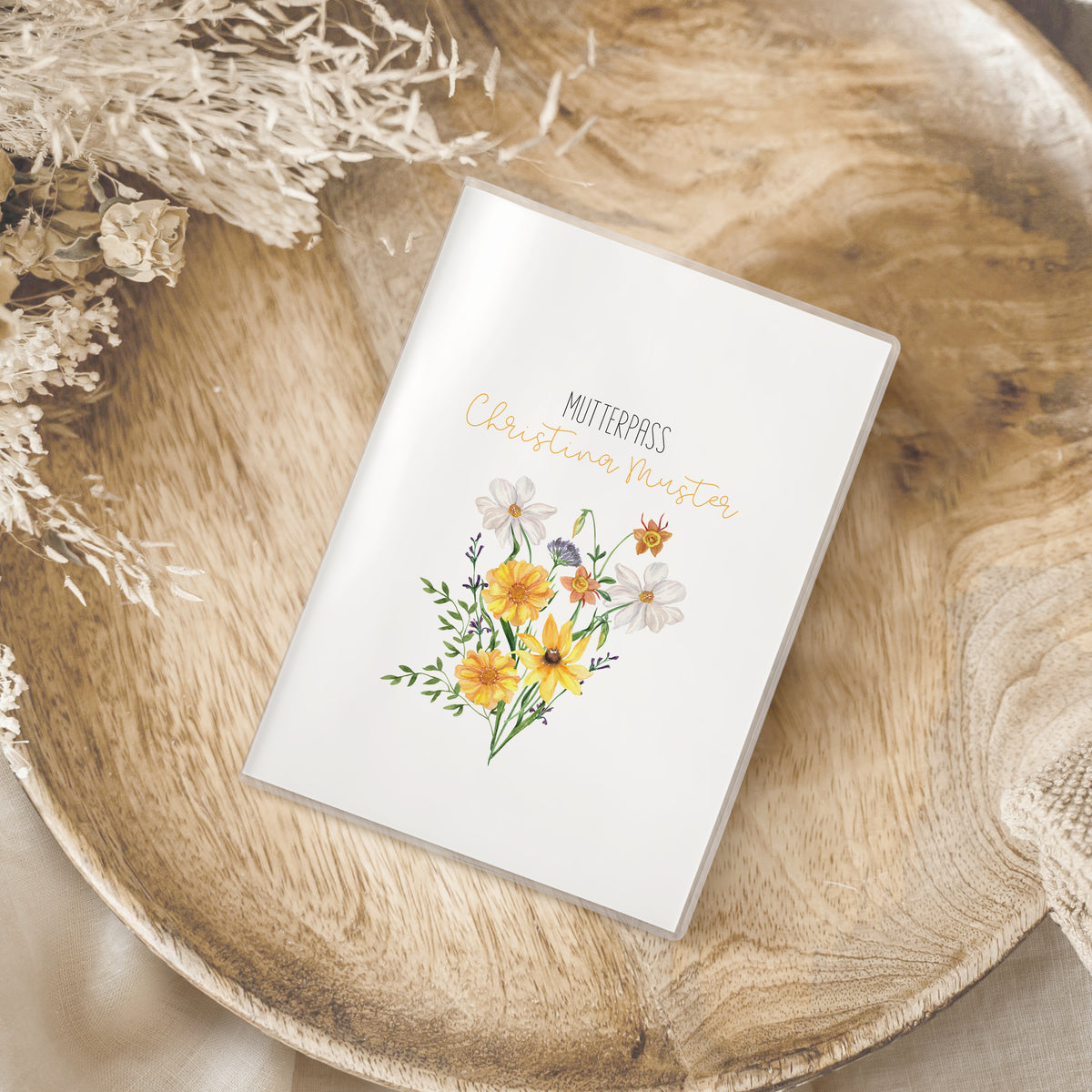 Mutterpasshülle Blumenstrauß | Geschenk zur Schwangerschaft