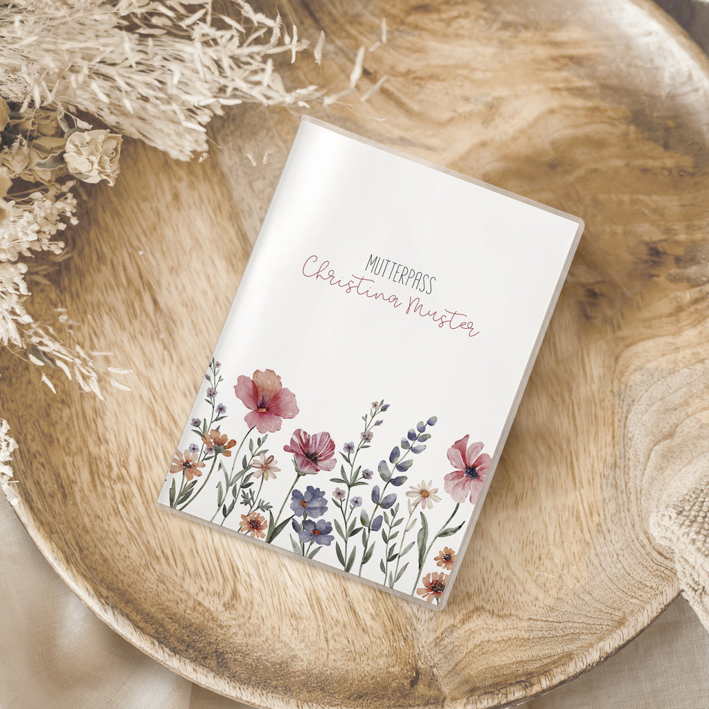 Mutterpasshülle Blumenwiese | Geschenk zur Schwangerschaft
