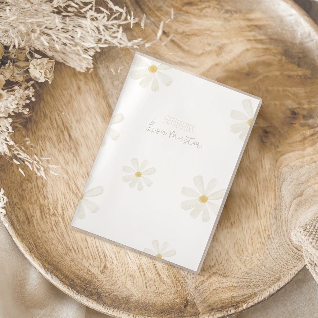 Mutterpasshülle Gänseblümchen | Geschenk zur Schwangerschaft