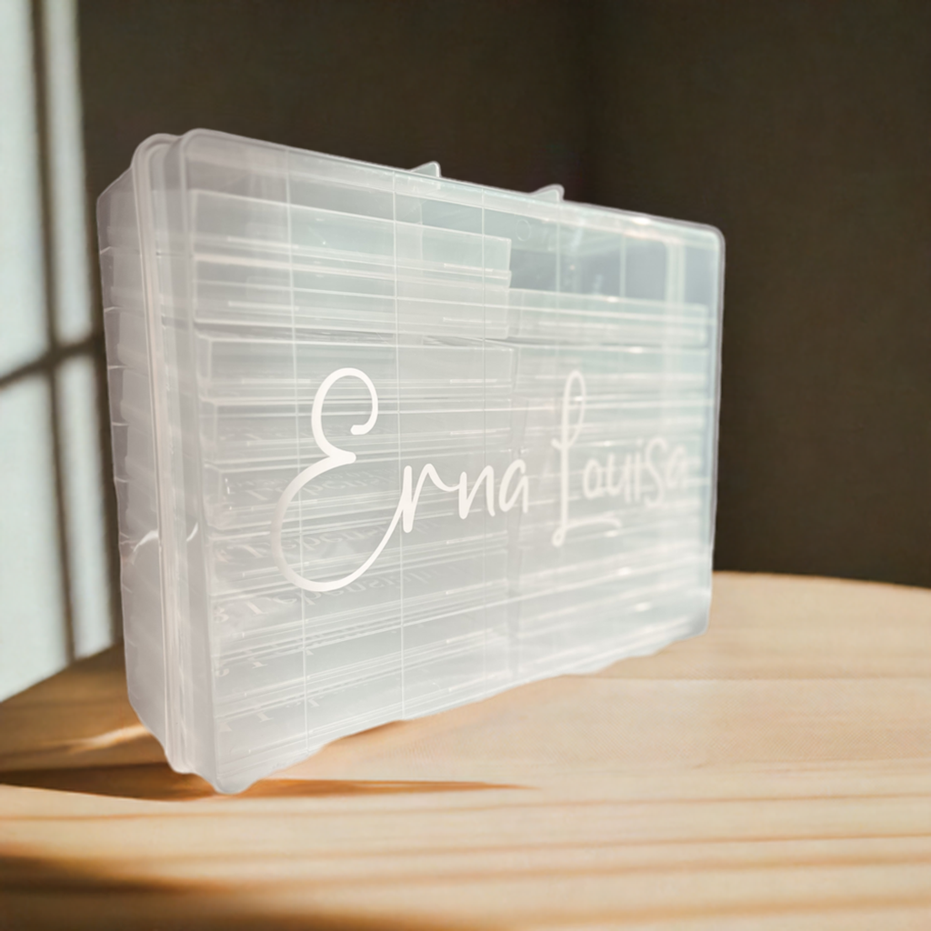 Aufkleber für Fotoboxen mit Name