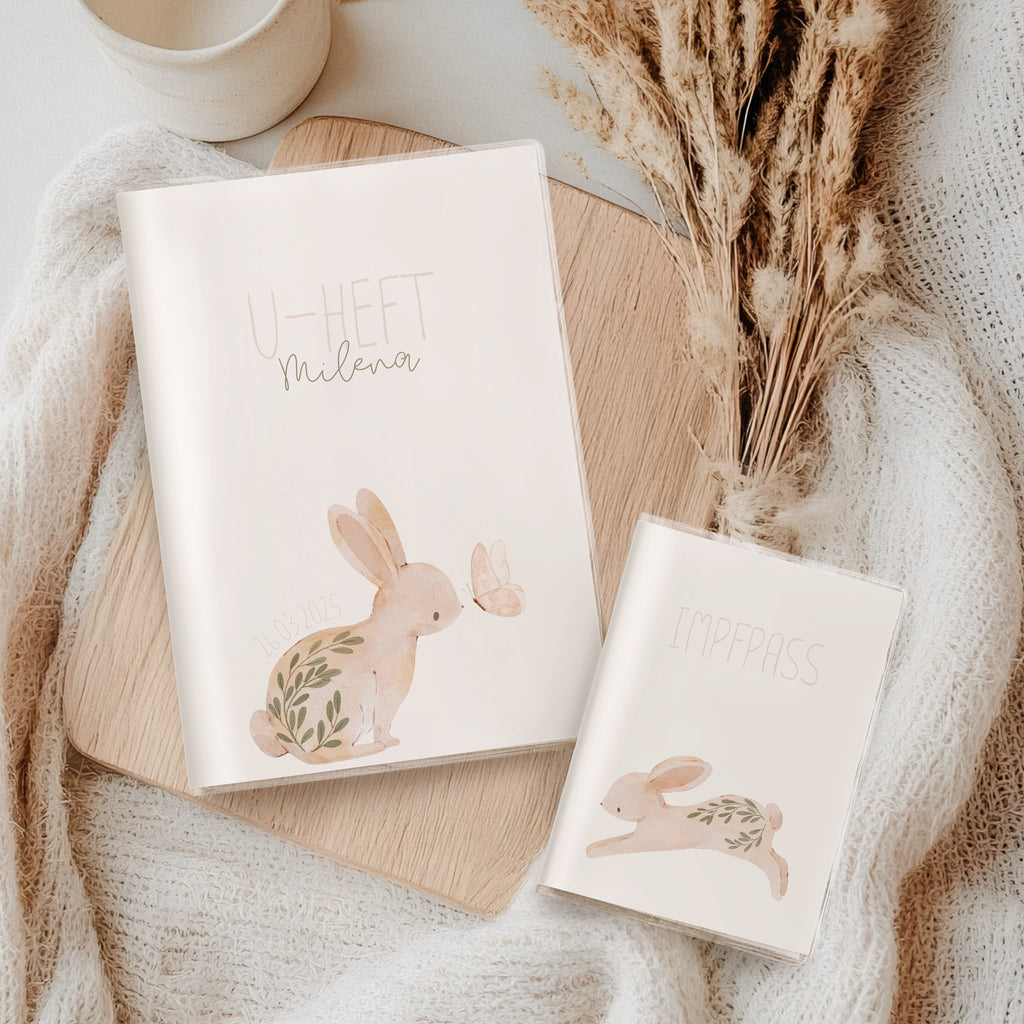 U-Heft Hülle und Impfpasshülle Hase
