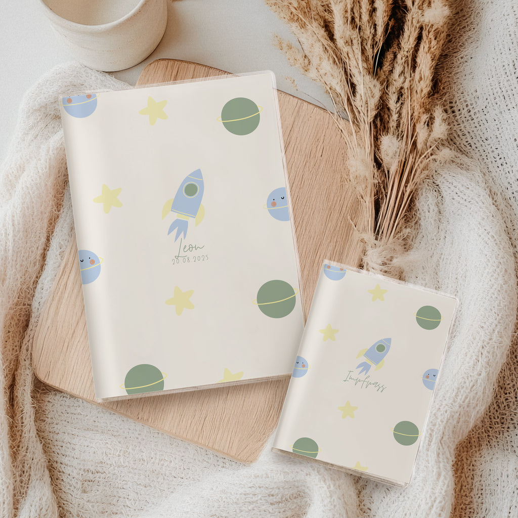 U-Heft Hülle und Impfpasshülle Weltraum