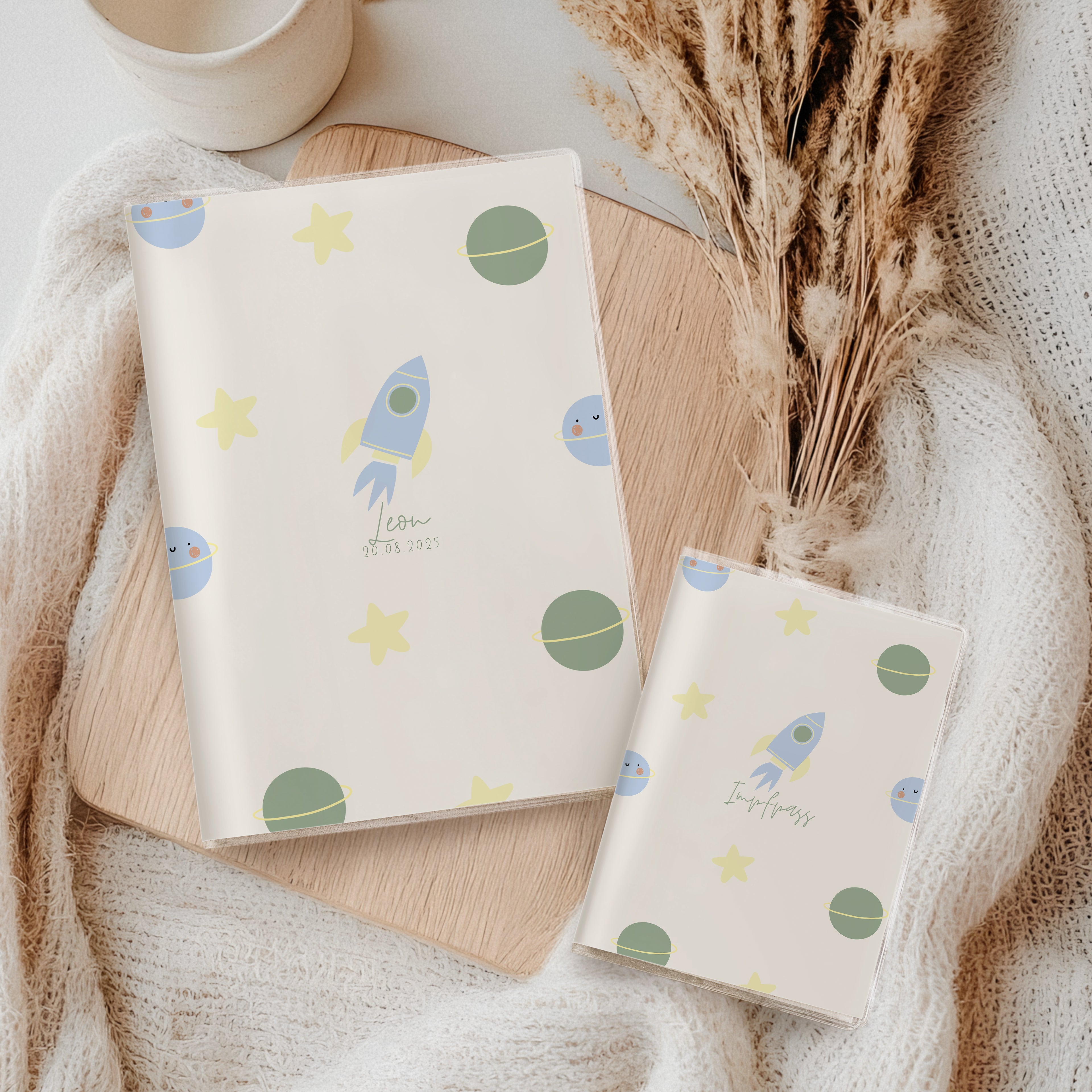 U-Heft Hülle und Impfpasshülle Weltraum