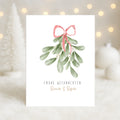 Personalisierte Weihnachtskarte Mistelzweig | Karte zu Weihnachten | Grußkarte mit Umschlag