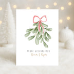 Personalisierte Weihnachtskarte Mistelzweig | Karte zu Weihnachten | Grußkarte mit Umschlag