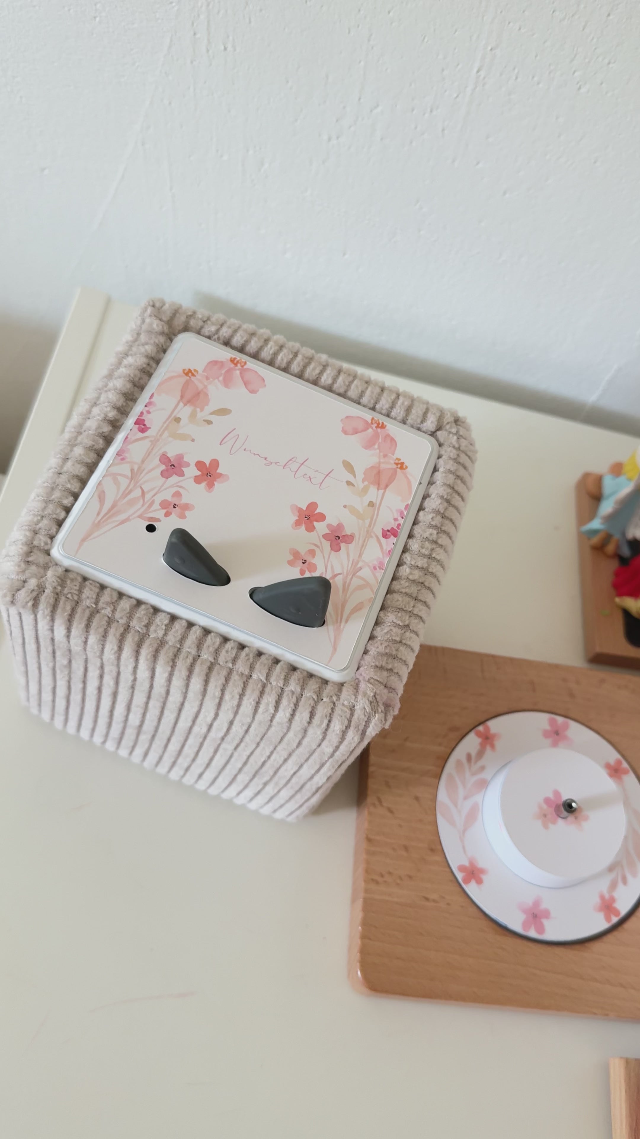 Toniebox Schutzfolie- pinke Blumen