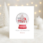 Personalisierte Weihnachtskarte Schneekugel | Karte zu Weihnachten | Grußkarte mit Umschlag