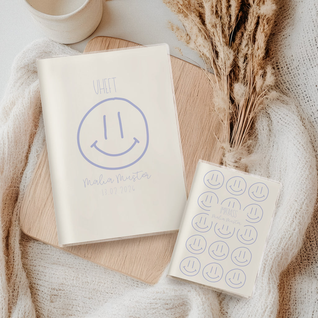 U-Heft Hülle und Impfpasshülle Smiley