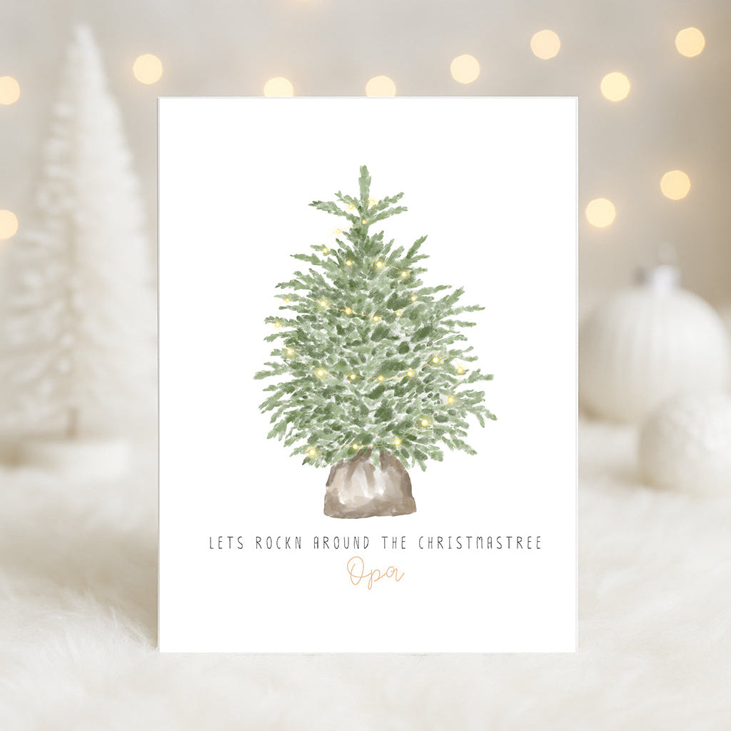 Personalisierte Weihnachtskarte Tannenbaum | Karte zu Weihnachten | Grußkarte mit Umschlag