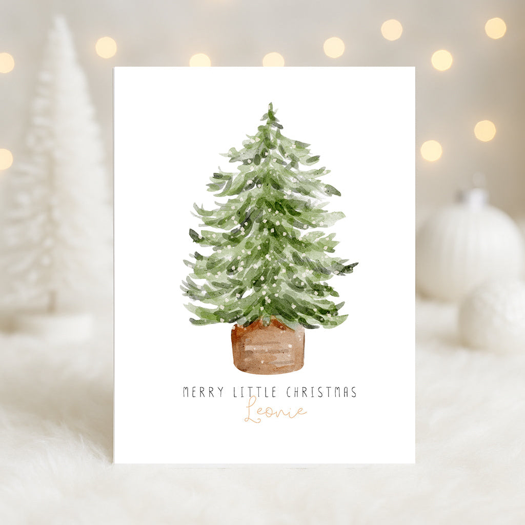 Personalisierte Weihnachtskarte Weihnachtsbaum | Karte zu Weihnachten | Grußkarte mit Umschlag