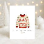 Personalisierte Weihnachtskarte Ugly Sweater | Karte zu Weihnachten | Grußkarte mit Umschlag