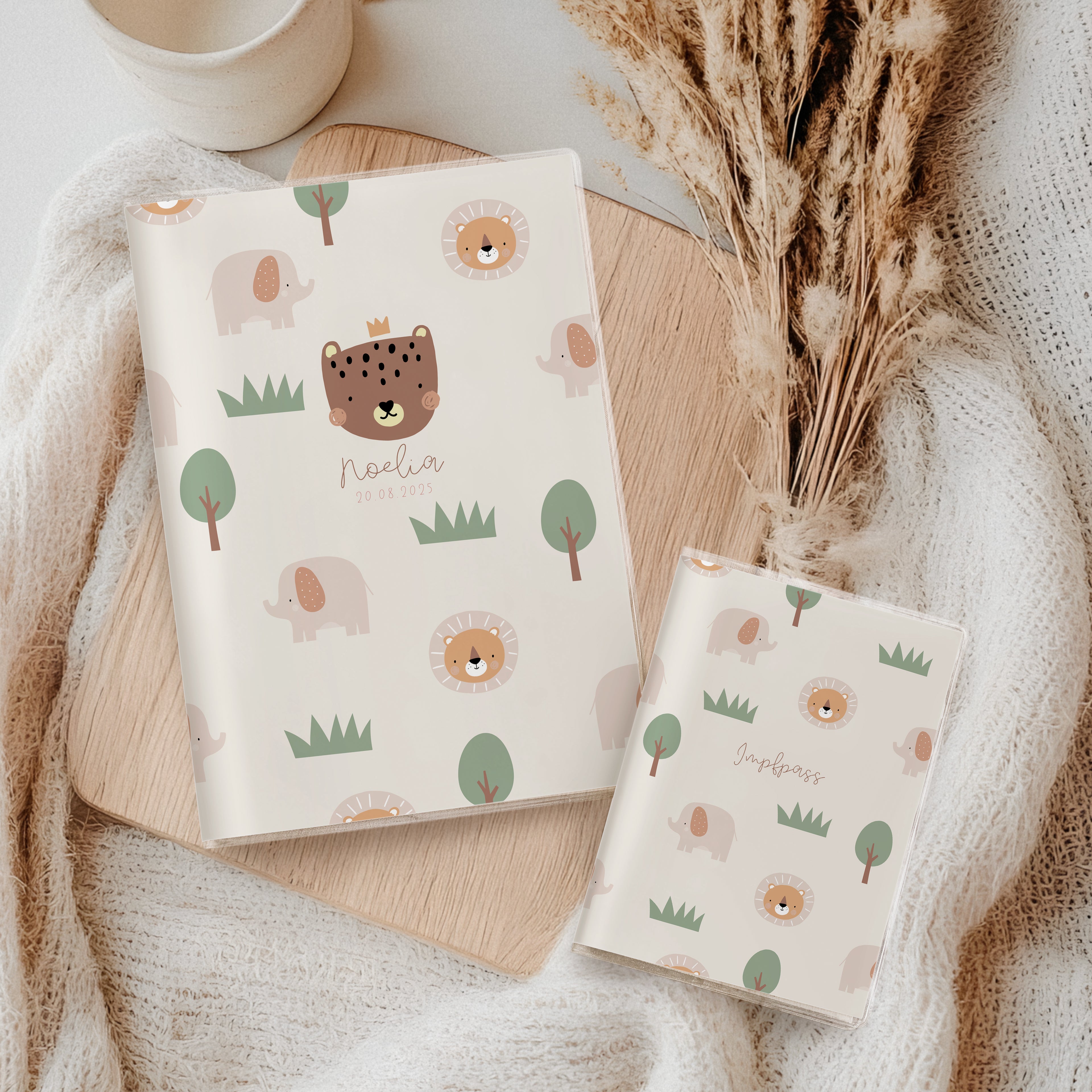 U-Heft Hülle und Impfpasshülle Safari