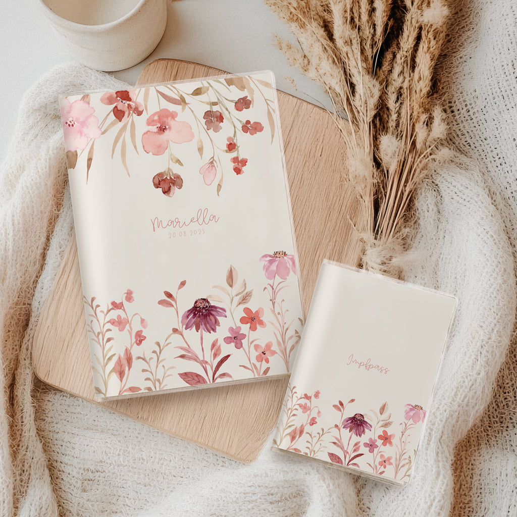 U-Heft Hülle und Impfpasshülle Blumenwiese