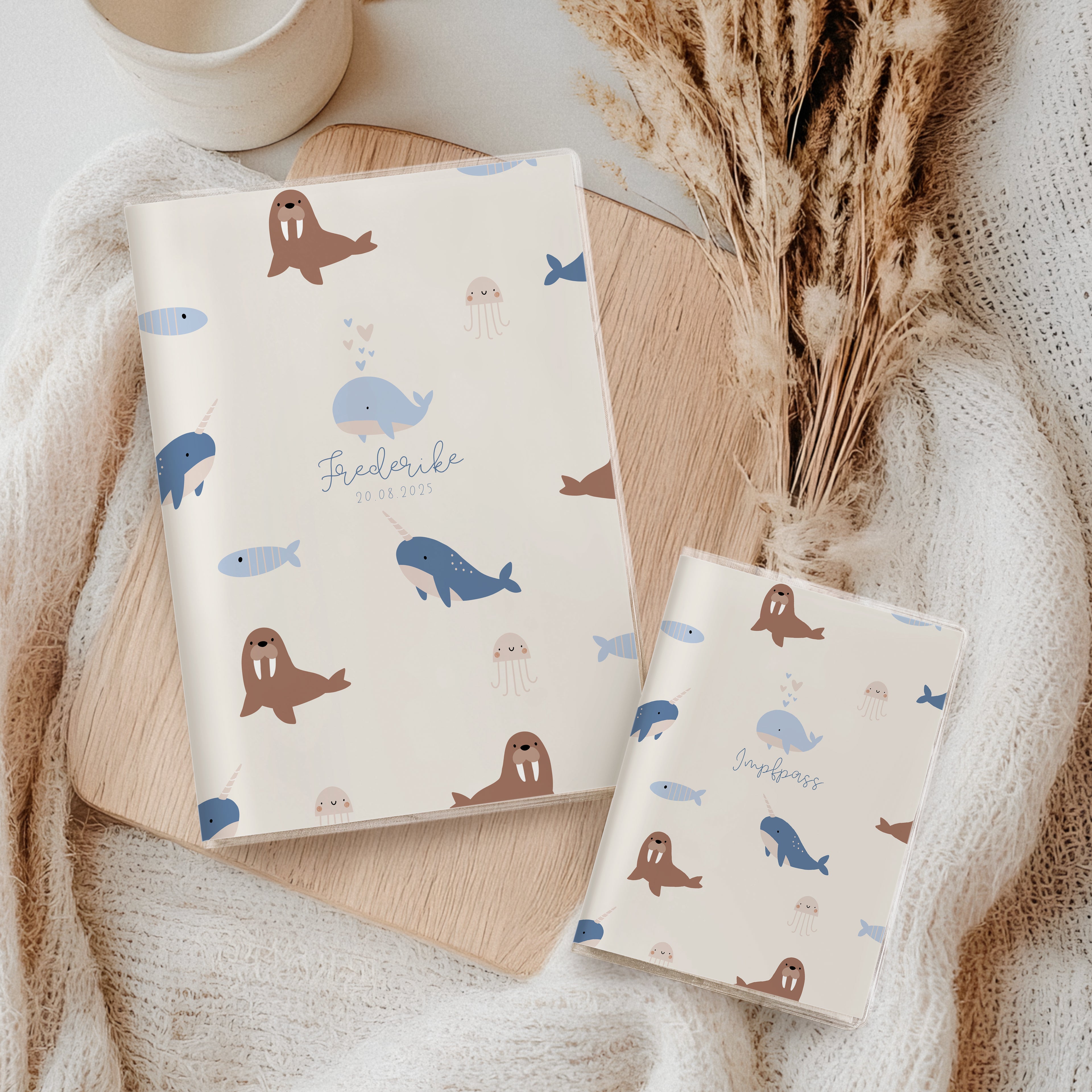 U-Heft Hülle und Impfpasshülle Maritim