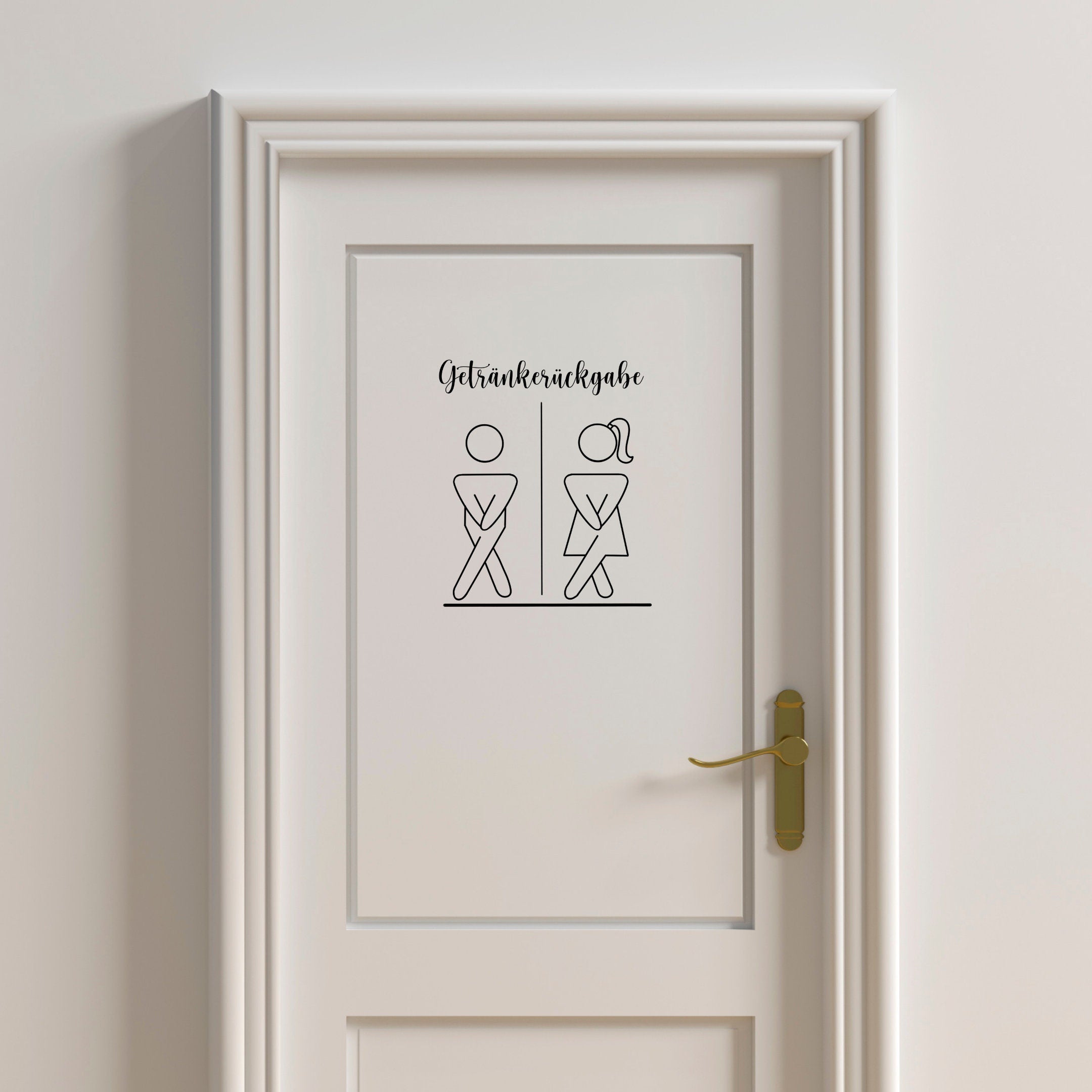 Aufkleber Tür "Getränkerückgabe" | Aufkleber | Vinyl | Badezimmer