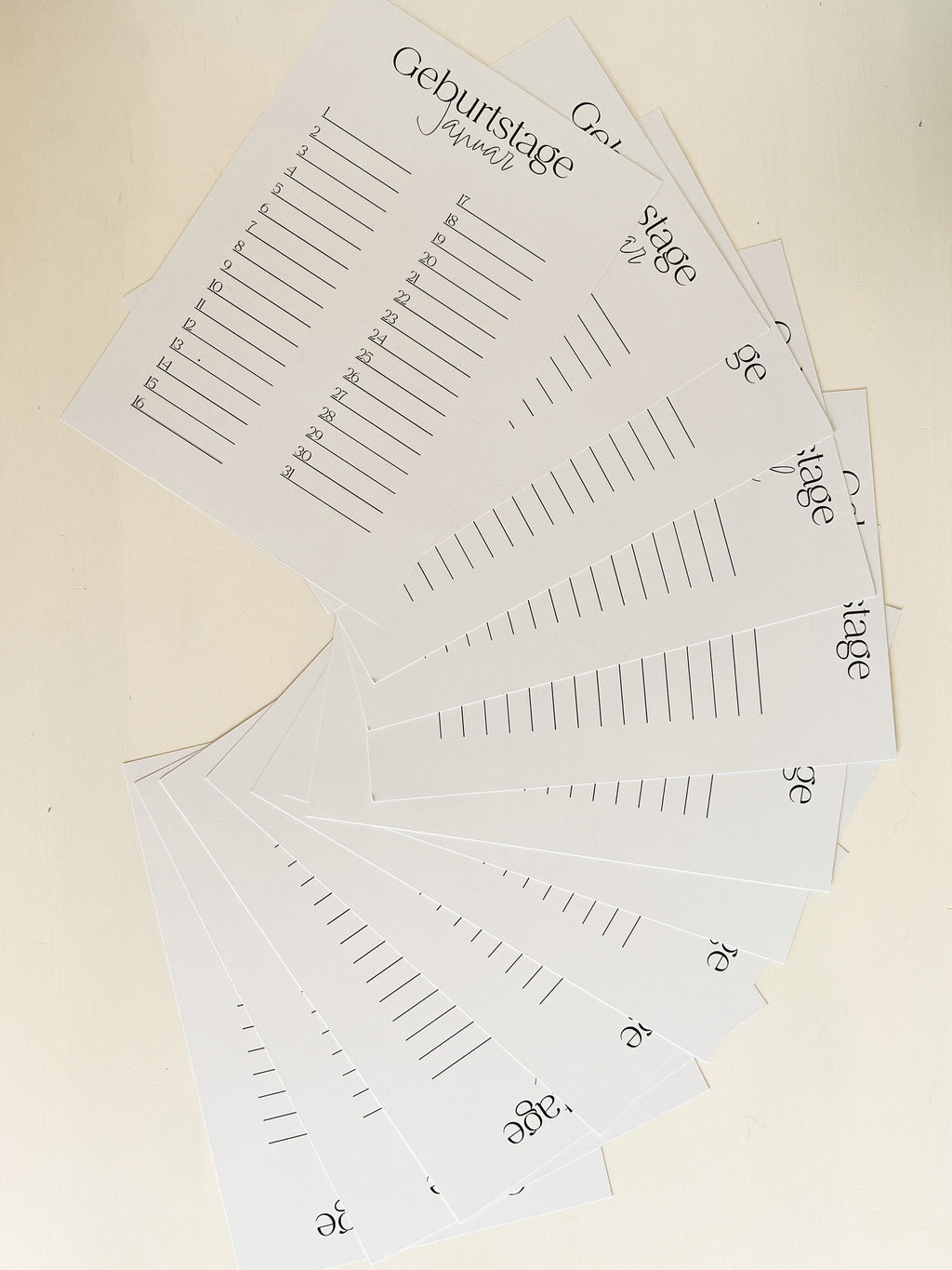Geburtstagskalender | Tischkalender | Kalender
