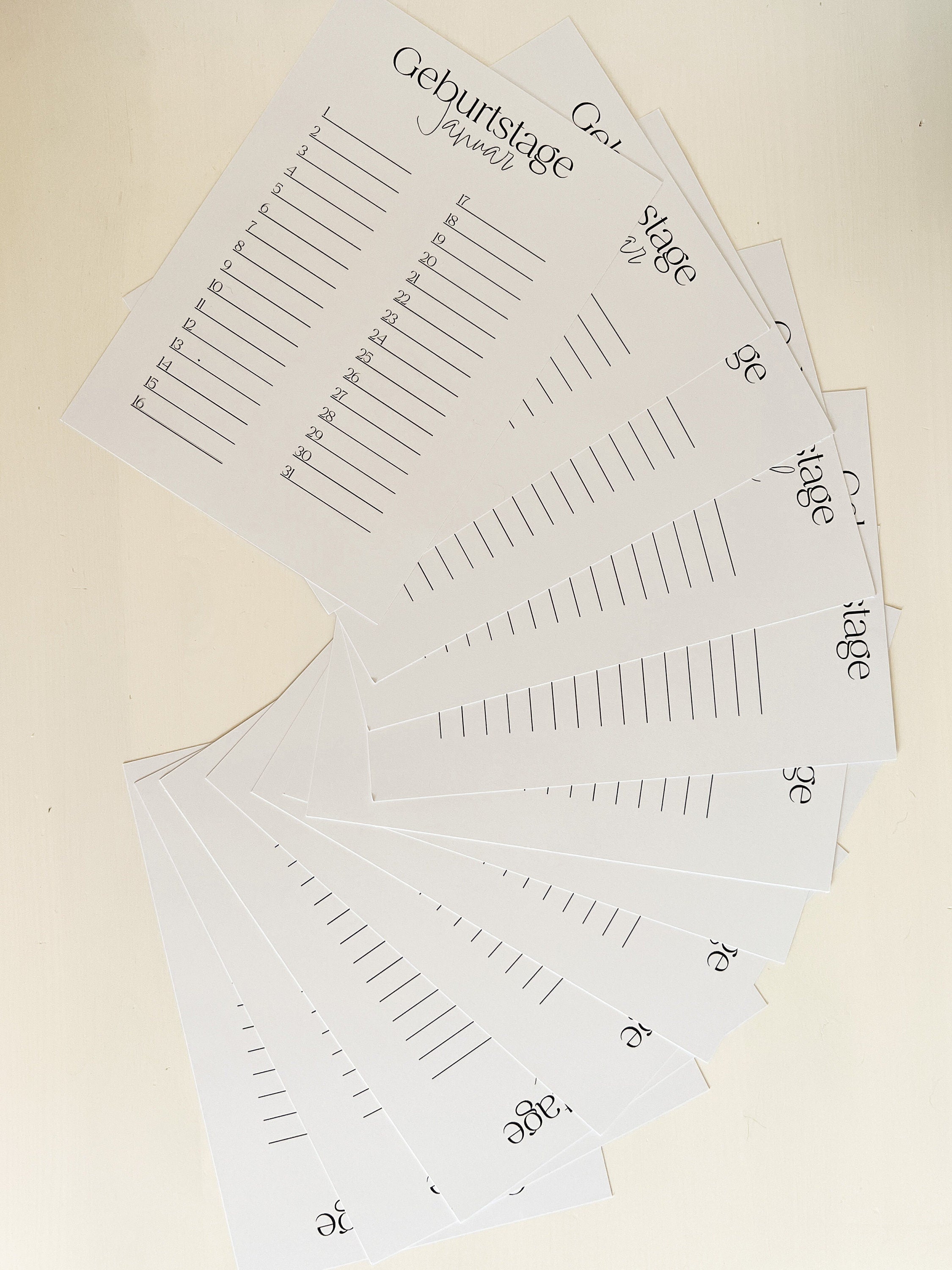 Geburtstagskalender | Tischkalender | Kalender