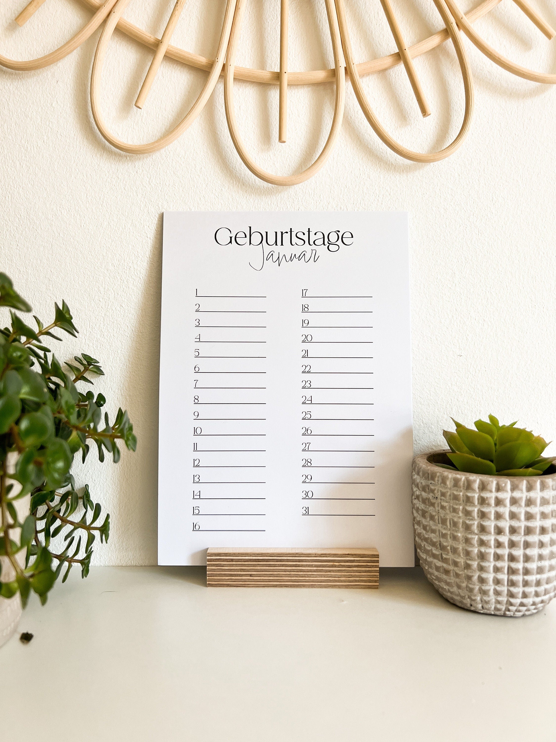 Geburtstagskalender | Tischkalender | Kalender