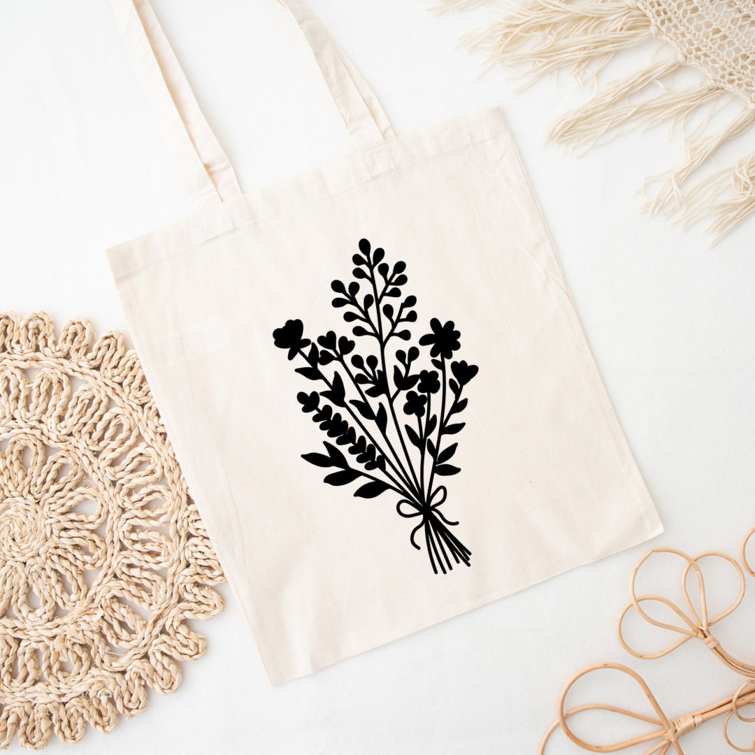 Totebag Blumen | Tasche | Beutel | Einkaufstasche